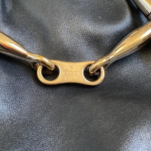 Black with gold hardware Gucci shoulder bag hobo - Picture 5 of 8